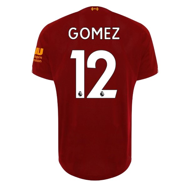 Camiseta Liverpool NO.12 Gomez Primera equipación 2019-2020 Rojo